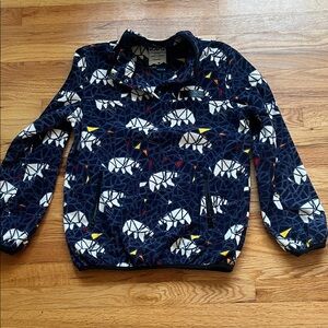 Kavu adult Navy Geometric fleece pullover